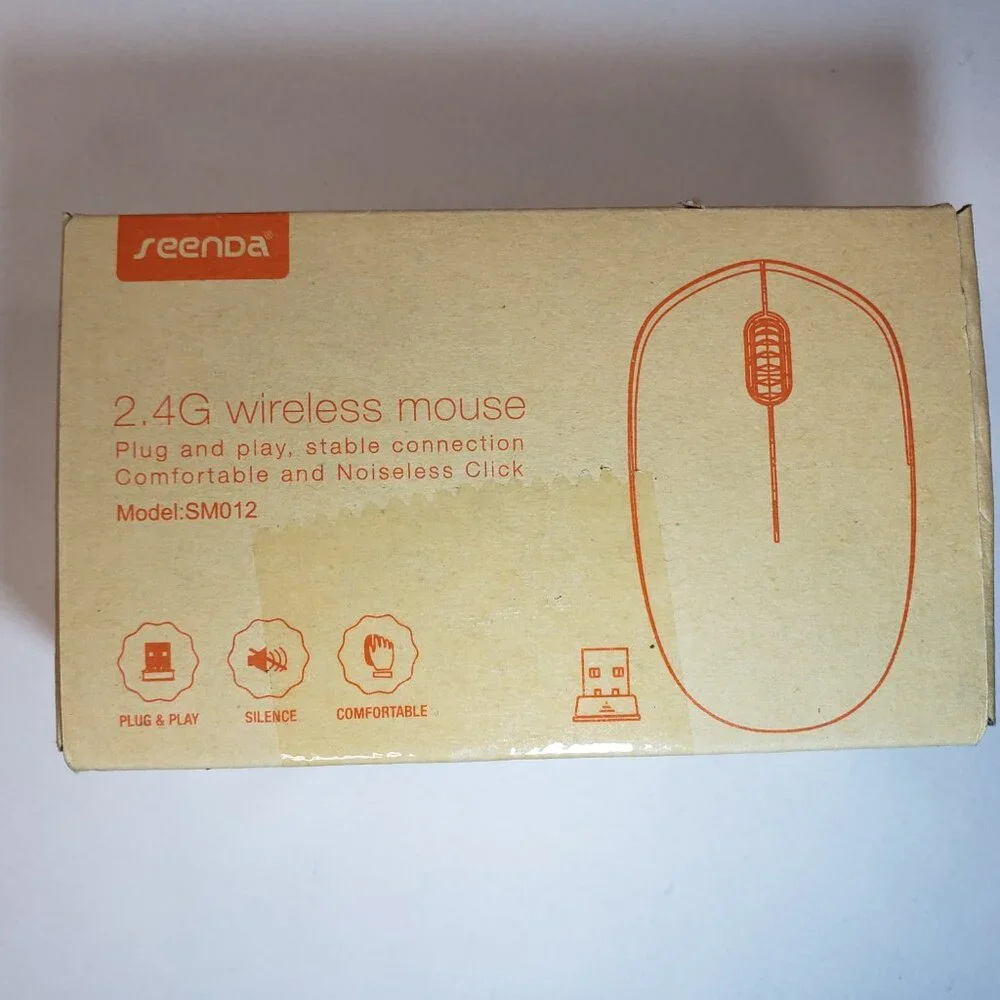 Seenda Wireless Mouse 2.4G Noiseless Mouse with USB Receiver. Black. for pc, mac
